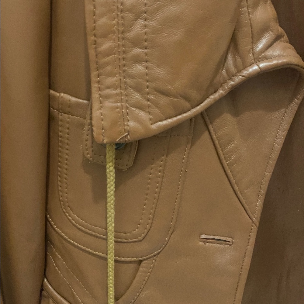 Cache Tan Leather Jacket - Picture 6 of 6